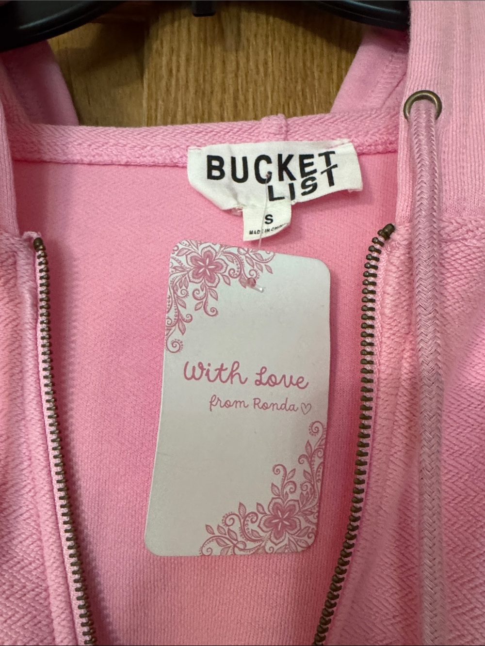 BUCKETLIST Pink Full-Zip Hooded Sweatshirt - Picture 2 of 3